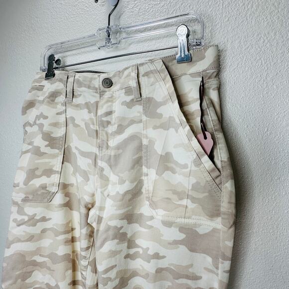 NWT Knox Rose Tan Army Camo Print Skinny Mid Rise Ankle Jean 10 - Picture 5 of 14